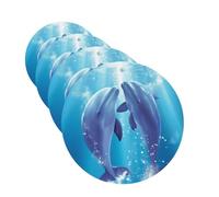 Lot de 4 désodorisants de voiture Dolphins in Love - Cartes parfumées à suspendre - Tablettes d'aromathérapie pour voiture, armoire, salle de bain, voiture, miroir intérieur