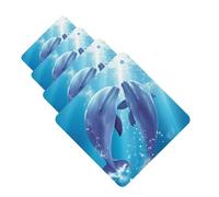 Lot de 4 désodorisants de voiture Dolphins in Love - Cartes parfumées à suspendre - Tablettes d'aromathérapie pour voiture, armoire, salle de bain, voiture, miroir intérieur