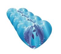Lot de 4 désodorisants de voiture Dolphins in Love - Cartes parfumées à suspendre - Tablettes d'aromathérapie pour voiture, armoire, salle de bain, voiture, miroir intérieur
