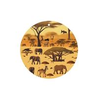 Lot de 4 désodorisants de voiture en forme d'animaux de prairie africaine, cartes à suspendre durables parfumées à la lavande pour intérieur de véhicule, décoration parfumée double face pour voiture