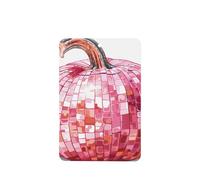 Lot de 4 désodorisants de voiture en forme de boule disco brillante rose citrouille à suspendre - Cartes parfumées pour tablettes d'aromathérapie de voiture