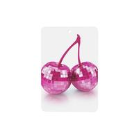 Lot de 4 désodorisants de voiture en forme de boule disco rose cerises à suspendre, cartes parfumées pour voiture, aromathérapie, tablettes