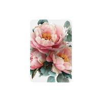 Lot de 4 désodorisants de voiture en forme de bouquet de pivoines roses à suspendre - Cartes parfumées pour tablettes d'aromathérapie de voiture