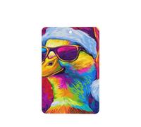 Lot de 4 désodorisants de voiture en forme de canard portant un chapeau de Père Noël avec lunettes de soleil