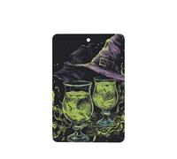 Lot de 4 désodorisants de voiture en forme de chapeaux de magicien - Vert - Lot de 4 cartes parfumées à suspendre - Cartes parfumées pour voiture, aromathérapie, tablettes