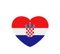 Lot de 4 désodorisants de voiture en forme de cœur à suspendre - Motif drapeau de la République de Croatie - Pour chambre à coucher, salle de bain