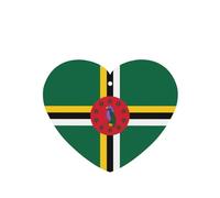 Lot de 4 désodorisants de voiture en forme de cœur à suspendre Motif drapeau du Commonwealth de Dominique
