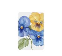 Lot de 4 désodorisants de voiture en forme de fleurs de pensées bleues et jaunes à suspendre - Cartes parfumées pour tablettes d'aromathérapie de voiture