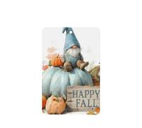 Lot de 4 désodorisants de voiture en forme de gnome bleu sur une grande citrouille - Cartes parfumées à suspendre - Pour tablettes d'aromathérapie de voiture