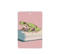 Lot de 4 désodorisants de voiture en forme de grenouille assise sur une barre de savon, cartes parfumées à suspendre, cartes parfumées pour tablettes d'aromathérapie de voiture