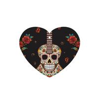 Lot de 4 désodorisants de voiture en forme de guitare, poivre, sucre, tête de mort, cadeaux durables pour homme et femme, tablettes d'aromathérapie à suspendre, carte parfumée, pendentif de