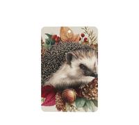 Lot de 4 désodorisants de voiture en forme de hérisson - Feuilles d'automne - Cartes parfumées à suspendre - Pour tablettes d'aromathérapie de voiture