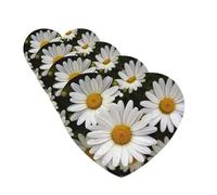 Lot de 4 désodorisants de voiture en forme de marguerite pour homme et femme - Accessoires de voiture mignons - Diffuseur de parfum durable à suspendre - Tablettes d'aromathérapie pour voiture