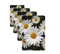 Lot de 4 désodorisants de voiture en forme de marguerite pour homme et femme - Accessoires de voiture mignons - Diffuseur de parfum durable à suspendre - Tablettes d'aromathérapie pour voiture