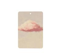 Lot de 4 désodorisants de voiture en forme de nuage rose doux flottant dans un ciel crème Coquette - Cartes parfumées à suspendre - Cartes parfumées pour tablettes d'aromathérapie de voiture