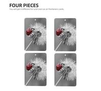 Lot de 4 désodorisants de voiture en forme de paysage noir et blanc - Cartes parfumées à suspendre - Pour tablettes d'aromathérapie de voiture