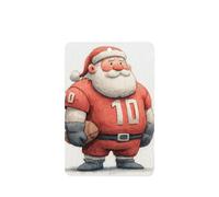 Lot de 4 désodorisants de voiture en forme de Père Noël portant un uniforme de football - Cartes parfumées à suspendre - Cartes parfumées pour tablettes d'aromathérapie de voiture