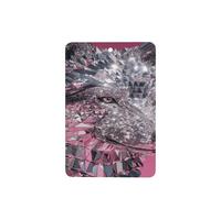 Lot de 4 désodorisants de voiture en forme de tête de loup avec effet miroir argenté - Cartes parfumées à suspendre - Pour tablettes d'aromathérapie de voiture