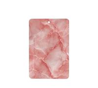 Lot de 4 désodorisants de voiture en marbre rouge clair avec veines blanches, cartes parfumées à suspendre, cartes parfumées pour tablettes d'aromathérapie de voiture