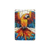 Lot de 4 désodorisants de voiture en verre teinté avec ailes d'ara - Cartes parfumées à suspendre - Pour tablettes d'aromathérapie de voiture
