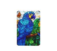Lot de 4 désodorisants de voiture en verre teinté bleu perroquet - Cartes parfumées à suspendre - Pour tablettes d'aromathérapie de voiture