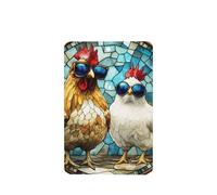 Lot de 4 désodorisants de voiture en verre teinté bleu poulet, cartes parfumées à suspendre, cartes parfumées pour tablettes d'aromathérapie de voiture