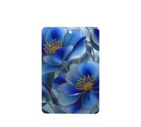 Lot de 4 désodorisants de voiture en verre teinté bleu tendance à suspendre - Cartes parfumées - Pour tablettes d'aromathérapie de voiture