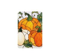 Lot de 4 désodorisants de voiture en verre teinté de trois citrouilles - Cartes parfumées à suspendre - Cartes parfumées pour tablettes d'aromathérapie de voiture