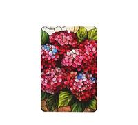 Lot de 4 désodorisants de voiture en verre teinté - Motif fleurs d'hortensia - Cartes parfumées à suspendre - Pour tablettes d'aromathérapie de voiture