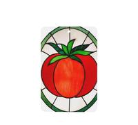 Lot de 4 désodorisants de voiture en verre teinté - Tomate rouge - Cartes parfumées à suspendre - Pour tablettes d'aromathérapie de voiture