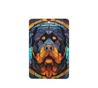 Lot de 4 désodorisants de voiture en verre teinté visage de chien mignon - Cartes parfumées à suspendre - Cartes parfumées pour tablettes d'aromathérapie de voiture
