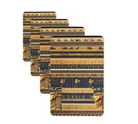 Lot de 4 désodorisants de voiture - Fresques pharaoniques égyptiennes - Cartes parfumées à suspendre - Parfum durable - Tablettes d'aromathérapie de voiture - Pendentif pour rétroviseur de voiture