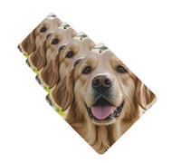 Lot de 4 désodorisants de voiture Golden Retriever - Cartes parfumées à suspendre - Parfum durable - Tablettes d'aromathérapie de voiture - Pendentif pour rétroviseur de voiture - Pendentifs pour