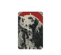 Lot de 4 désodorisants de voiture gothiques anglais Setter Dog - Cartes parfumées à suspendre - Pour tablettes d'aromathérapie de voiture