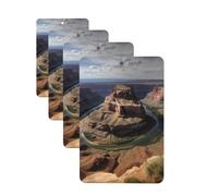 Lot de 4 désodorisants de voiture Grand Canyon Arizona - Cartes parfumées à suspendre - Parfum durable - Tablettes d'aromathérapie de voiture - Pendentif pour rétroviseur de voiture, armoire à