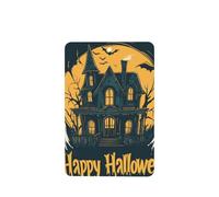 Lot de 4 désodorisants de voiture Happy Halloween Ghosts Haunted House - Cartes parfumées à suspendre - Cartes parfumées pour voiture, aromathérapie