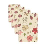 Lot de 4 désodorisants de voiture - Jolis motifs de fleurs - Cartes parfumées à suspendre - Parfum durable - Tablettes d'aromathérapie de voiture - Pendentif pour rétroviseur de voiture, armoire à