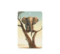 Lot de 4 désodorisants de voiture « Little Elephant on Tree » - Longue durée - Cadeaux pour homme et femme - Tablettes d'aromathérapie - À suspendre - Parfum lavande