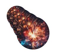 Lot de 4 désodorisants de voiture - Longue durée - Double face - À suspendre - Carte parfumée - Explosion de feux d'artifice - Tablettes d'aromathérapie - Pour rétroviseur de voiture - Pendentif pour