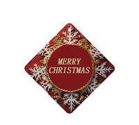 Lot de 4 désodorisants de voiture « Merry Christmas too » - Longue durée - Cadeaux pour homme et femme - Tablettes d'aromathérapie - À suspendre - Carte parfumée - Pendentif de rétroviseur - Parfum