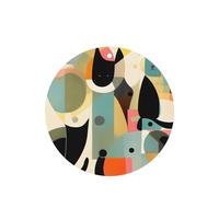 Lot de 4 désodorisants de voiture motif chat art moderne du milieu du siècle - Cartes à suspendre durables parfumées à la lavande pour intérieur de véhicule, décoration parfumée imprimée double face