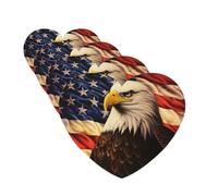 Lot de 4 désodorisants de voiture - Motif drapeau et aigle - À suspendre - Parfum durable - Tablettes d'aromathérapie - Pour rétroviseur de voiture - Pendentifs pour armoire à chaussures