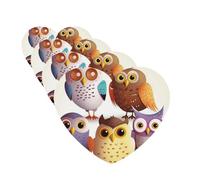 Lot de 4 désodorisants de voiture motif hiboux et oiseaux pour homme et femme - Accessoires de voiture mignons - Diffuseur de parfum durable à suspendre - Tablettes d'aromathérapie pour voiture