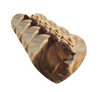 Lot de 4 désodorisants de voiture - Motif lion de prairie - Cartes parfumées à suspendre - Parfum durable - Tablettes d'aromathérapie de voiture - Pendentif pour rétroviseur de voiture, armoire à