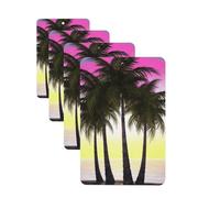 Lot de 4 désodorisants de voiture - Motif palmier tropical - Cartes parfumées à suspendre - Parfum durable - Tablettes d'aromathérapie de voiture - Pendentif de rétroviseur pour armoire à chaussures