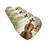 Lot de 4 désodorisants de voiture - Motif papillon et violoncelle - À suspendre - Parfum durable - Tablettes d'aromathérapie - Pour rétroviseur de voiture, armoire à chaussures