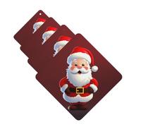 Lot de 4 désodorisants de voiture - Motif Père Noël mignon - Cartes parfumées à suspendre - Parfum durable - Tablettes d'aromathérapie de voiture - Pendentif pour rétroviseur de voiture - Pendentifs