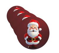 Lot de 4 désodorisants de voiture - Motif Père Noël mignon - Cartes parfumées à suspendre - Parfum durable - Tablettes d'aromathérapie de voiture - Pendentif pour rétroviseur de voiture - Pendentifs