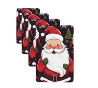 Lot de 4 désodorisants de voiture motif Père Noël pour homme et femme - Accessoires de voiture mignons - Diffuseur de parfum durable à suspendre - Tablettes d'aromathérapie pour voiture