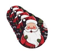 Lot de 4 désodorisants de voiture motif Père Noël pour homme et femme - Accessoires de voiture mignons - Diffuseur de parfum durable à suspendre - Tablettes d'aromathérapie pour voiture